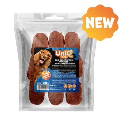 Лакомство для собак UniQ PETS Эскимо из утки и овощей, 500 г