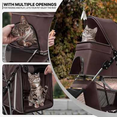 Коляска для котів і собак Bestopet (Люпосанчик) BS-RL-16 Brown