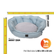 Лежанка для животных до 20 кг UNIQ PETS DOG BED DAILYNAP DREAMY round fluffy blue L 66x59x23cm