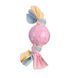 Жевательная игрушка для собак Derby Candy ball with bones and cotton rope, Розовый