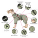 Теплый комбинезон для собак V.PET.B.R. Dog Apparel C837 Army Green, 49 см, 71 см, 49 см, 2XL