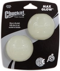 Іграшка-м'яч для собак ChuckIt! Max Glow Ball, Medium, 2 шт.