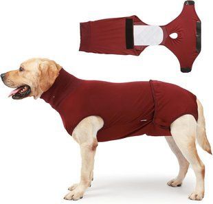 Гигиенические трусы/комбинезон для собак WanTalk Full Body Dog Diaper, Wine Red, 65-72 см, 88-105 см, 3XL