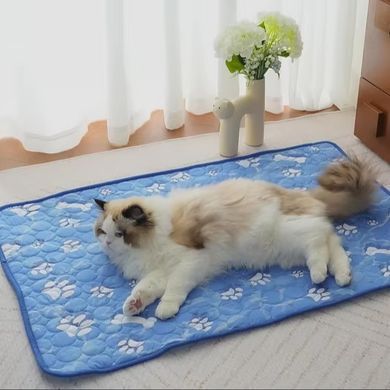 Летняя охлаждающая подстилка Derby Ice Silk Material Summer Pet Cooling Mat Paws&Bones для домашних животных, 55х70 см