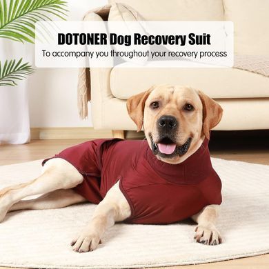 Гигиенические трусы/комбинезон для собак WanTalk Full Body Dog Diaper, Wine Red, 65-72 см, 88-105 см, 3XL