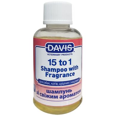 Шампунь з ароматом свіжості Davis 15: 1 Fresh Fragrance для собак і котів, 50 мл