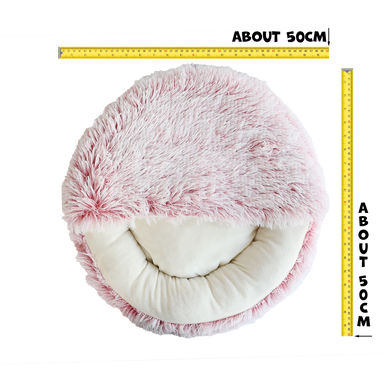 Лежанка для животных до 5 кг UNIQ PETS CAT BED PAWCASTLE CAVE booth pink M 50x50x10cm