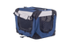 Мягкая клетка для собак SENFUL Pet Soft Crate с флисовым ковриком и чехлом, сине-серая, 50х35х35 см