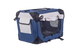 Мягкая клетка для собак SENFUL Pet Soft Crate с флисовым ковриком и чехлом, сине-серая, 50х35х35 см