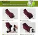 Гигиенические трусы/комбинезон для собак WanTalk Full Body Dog Diaper, Wine Red, 65-72 см, 88-105 см, 3XL