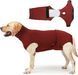 Гигиенические трусы/комбинезон для собак WanTalk Full Body Dog Diaper, Wine Red, 65-72 см, 88-105 см, 3XL