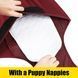 Гигиенические трусы/комбинезон для собак WanTalk Full Body Dog Diaper, Wine Red, 65-72 см, 88-105 см, 3XL