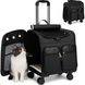 Тележка-рюкзак для переноски собак и котов Voyager Pet LVGB2010 с телескопической ручкой и 4-мя колесами, Черный, 41х30х48 см