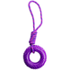 Игрушка для собак Derby Dog Tug Toy в виде пончика и веревки, Фиолетовый