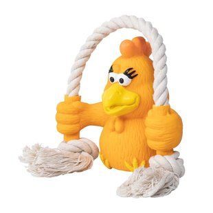 Іграшка для собак Quapas! Dog Toy Fun Chicken with rope