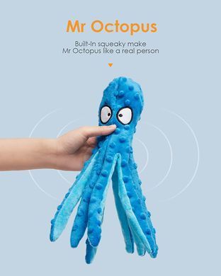 М'яка іграшка для собак Octopus Shaped Crinkle Dog Plush Toy, Рожевий