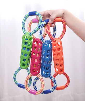 Іграшка для жування Derby Double Ring TPR + Rope Dog Toy