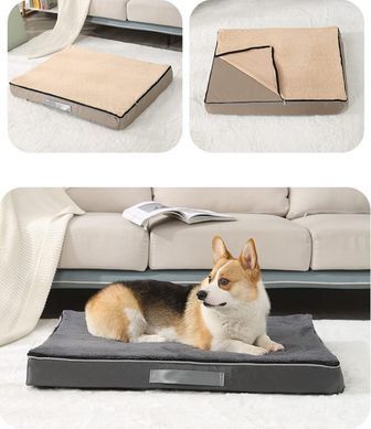 Лежанка для собак великих порід Люпосанчик BS-PB-011XL Grey, 100х75х10 см, XL