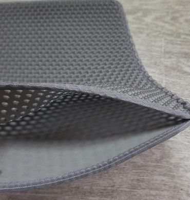 Двухслойный коврик под кошачий лоток ALLIFEMATS с антискользящим нижним слоем, Сірий, 55х75 см