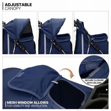 Коляска для котів і собак Bestopet (Люпосанчик) BS-RL-16 Dark Blue