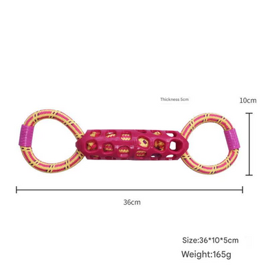 Іграшка для жування Derby Double Ring TPR + Rope Dog Toy