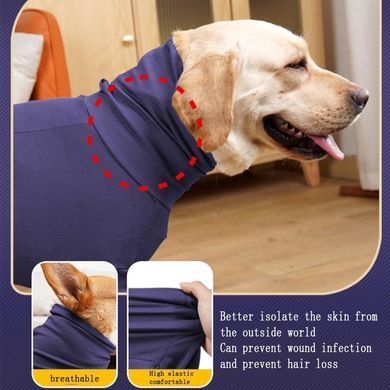 Піжама/попона для собак Derby Breathable Pet Recovery Suite, Blue, 65-72 см, 88-105 см, 3XL