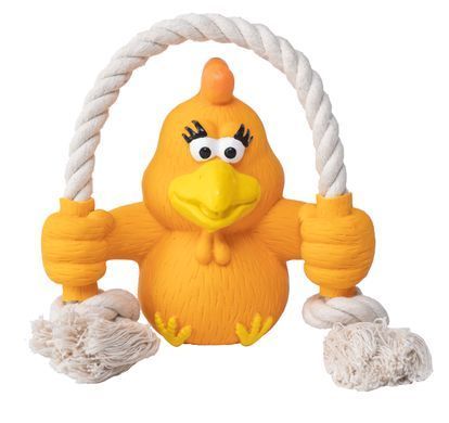 Іграшка для собак Quapas! Dog Toy Fun Chicken with rope