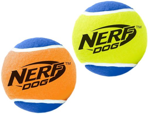 Теннисные мячики Nerf Dog Squeaker для собак с интерактивной пищалкой, 2 шт., Small/Medium, 2 шт.