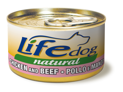Консерва для собак LifeDog Куряче філе з яловичиною (fillets beef and chicken), 90 г, 90 г