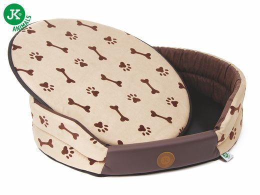 Кровать для собак JK Animals Косточки, 40х37х12 см, XS