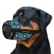 Намордник для собак Bronzedog нейлоновый регулируемый Ромбы, Бирюзовый, Small