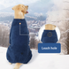 Флісовий комбінезон для собак Wan Talk Four-legged Pullover Dog Coat, Navy Blue, 65-70 см, 80-96 см, 56 см, 3XL