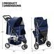 Коляска для котів і собак Bestopet (Люпосанчик) BS-RL-16 Dark Blue