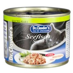 Консервы для котов Dr.Clauder's Selected Pearls Seefish с морской рыбой и пребиотиками, 200 г
