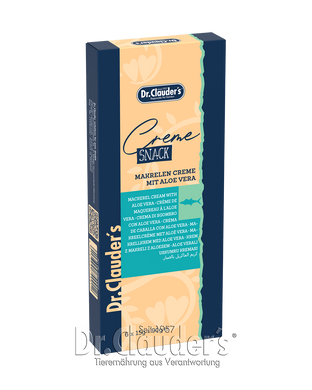 Сливочный крем Dr.Clauder's Creme Snack Makrelen Creme mit Aloe Vera со скумбрией и алое вера, скумбрія, 90 г