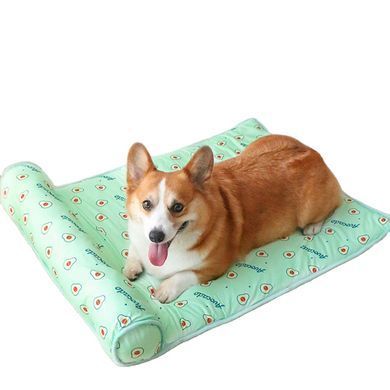 Охлаждающая подстилка с подушкой Derby Ice Silk Summer Pet Cooling Mat Avocado для домашних животных, 60х80 см