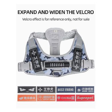 Нагрудна шлея для собак Reflective safety chest harness for pet dogs, Блакитний, Medium