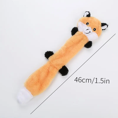 Мягкая плюшевая игрушка для прорезывания зубов без набивки Derby Squeaky Dog Toy, Оранжевый