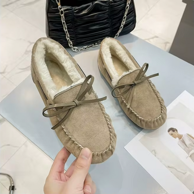 Зимові жіночі мокасини Beige, 40/41, 25 см