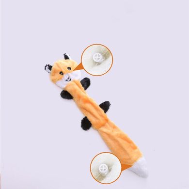 Мягкая плюшевая игрушка для прорезывания зубов без набивки Derby Squeaky Dog Toy, Оранжевый