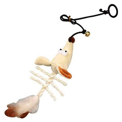 Підвісна іграшка-мишка для котів Flamingo Skeleton Mouse з котячою м'ятою