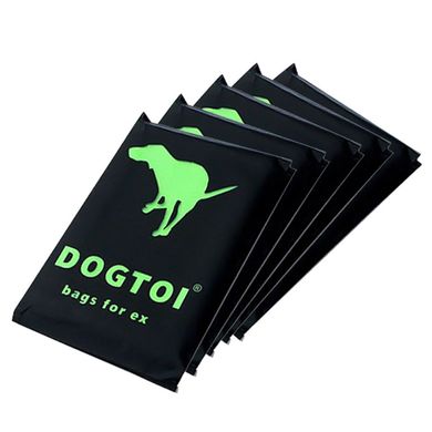 Біорозкладні пакети для собак DOGTOI (60шт.), 5 х 12 шт.