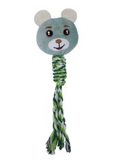 Мягкая игрушка Мишка с канатом, Зелёный, 1 шт.