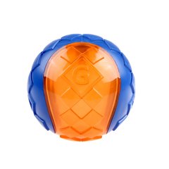 Іграшка для Собак Gigwi Ball М'яч з пищалкою, помаранчево-синій, Small