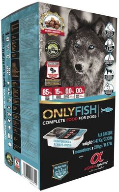 Напіввологий корм для собак всіх порід Alpha Spirit Only Fish, 210 г, Заводська упаковка, Заводська, 1 шт.