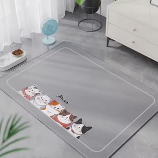 Летняя охлаждающая подстилка для котов Derby Ice Silk Summer Pet Cooling Mat Cats Smile, 45х60 см