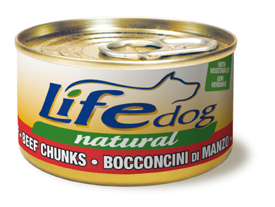 Консерва для собак LifeDog Кусочки говядины с овощами (beef chunks), 90 г, 90 г