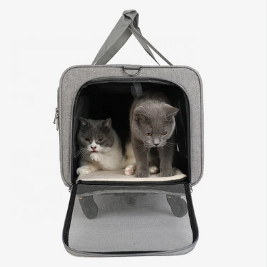 Сумка для перенесення Bestopet (Люпосанчик) Folding Pet Trolley Bag для котів і собак, Сірий, 60х39х44 см