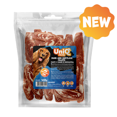 Лакомство для собак UniQ PETS Филе утки с хрящами, 500 г