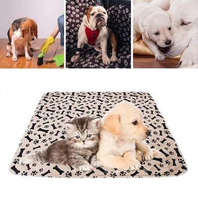 Багаторазова пелюшка для тварин Derby Beige Paws&Bones, 70х80 см
